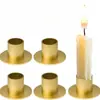 Portavelas de Hierro Europeo para Mesa de Comedor Portavelas de Boda Comercio Electrónico Transfronterizo Portavelas Redondo Pequeño Adornos Base de Vela de Poste Negro