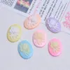 Peças de Flores Coloridas em Relevo Desenho Animado Feito à Mão DIY Acessórios de Joias Cola Creme Resina Pequenos Acessórios Materiais para Presilhas de Cabelo Atacado