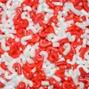 Bolas de Açúcar Coloridas Vermelhas e Brancas de Natal, Bolas de Doces Populares para Decoração de Bolos de Natal, Enfeites Comestíveis para Sobremesas e Árvores de Natal