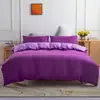 Conjunto de três peças de capa de edredom e fronhas de cor sólida e duas cores, estilo minimalista para comércio exterior transfronteiriço, conjunto de cama simples