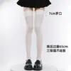 Calcetines negros de compresión hasta la rodilla, calcetines finos antideslizantes de pata de gato estilo japonés para primavera/verano, calcetines de terciopelo hasta el muslo estilo JK