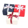 Caja de embalaje para anillos caja de papel caja para collar con colgante caja de joyería caja de regalo con lazo caja de almacenamiento para aretes de alta gama caja de exhibición