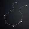 Nuevo Comercio Exterior Europeo y Americano Lujo Ligero Gama Alta Collar de Moissanita para Mujer Lleno de Estrellas Cadena de Hueso de Plata de Ley S925 Fabricante Venta al por Mayor