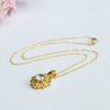 Colgante de Topacio Natural Guan Yu Collar de Gemas Vintage Europeo y Americano Fábrica al por Mayor Dropshipping S3080114