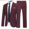 Terno masculino transfronteiriço 2022 Four Seasons New Business Professional formal wear noivo padrinho cor sólida terno de duas peças masculino