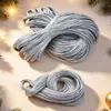Venta directa de fábrica: Cuerdas para colgar de Navidad, cordones para etiquetas, hilo dorado, cordón redondo de 8 hebras, sin núcleo, no elástico, cordón para empaquetar, colores dorado y plateado, 1 mm