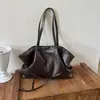 Bolso Retro de Piel Aceitada de Gama Alta para Mujer 2026 Nuevo Bolso de Hombro de Moda Versátil Bolso Tote para Viajes y Uso Diario Transfronterizo