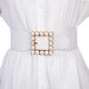 Pérola Doce elástico elástico outer wear cintura larga cintura apertada selo feminino novo vestido moda estilo ins cinto Feminino