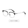 Marco de Gafas de Material de Plato Hecho a Mano Japonés Estilo Caliente Retro Marco Cuadrado de Titanio Puro Marco de Gafas Se Puede Montar con Lentes de Alta Miopía