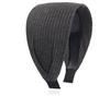 Yi Mengling Mismo Estilo Francés Tejido Gris Diadema Ancha para el Cabello de Mujer Diadema de Moda para la Parte Superior Craneal Alta Adorno para el Cabello