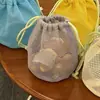 Bolsa con Cordón de Gran Capacidad Dopamine Grid Bolsa Portátil Simple Práctica Bolsa de Maquillaje Neceser Bolsa de Viaje de Mano