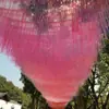 Cintas láser de colores para fotos de influencers, cortinas de lluvia para fiestas, dosel de cielo galáctico, sombra deslumbrante, decoración de techo impulsada por el viento para parques de atracciones