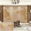 2025 Estilo Chino Atmosférico Paisaje Pared de Fondo de TV Papel Tapiz Lujo Ligero Sala de Estar Sofá Película y Televisión Tela de Pared Respaldo Mural