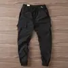Macacão Masculino Primavera e Outono Calça de Tecido de Algodão Macacão Outdoor Cintura Elástica Micro-elástico Slim-fit Cropped Calça Casual