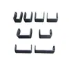 Componente de suspensión de hierro en forma de U con soporte para rueda giratoria, diámetro del agujero para tornillo 12 mm, ranura para barra de dirección de remolque, accesorios para barandilla de carrito