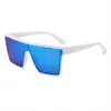 Nuevas Gafas de Sol de Moda de Una Pieza de Montura Grande Gafas de Sol de Gama Alta para Mujer Transfronterizas Europeas y Americanas Gafas de Sol con Protección Solar y Protección UV