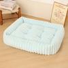 Cama para Perro en Stock, Directo del Fabricante, Cama para Gato, Colchoneta Cómoda y Suave para Perro, Cama Cuadrada Recta para Mascota, Nueva Cama Rayada para Perro
