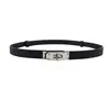 Nuevo Cinturón Fino Ajustable con Hebilla para Mujer Versátil para Faldas y Abrigos, Ceñidor de Cintura Estilo Coreano Cinturón de Cuero de Alta Gama para Mujer