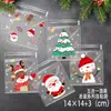 Amazon Navidad Oposición Bolsa de Empaque de Dulces Galleta Horneado Snack Bolsa Autoadhesiva Galleta Empaque de Alimentos