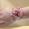 Ramillete de muñeca para novia, damas de honor, grupo nupcial, ramillete de muñeca, ojal, recuerdos de fiesta, flores de muñeca para baile infantil