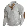 Nueva Chaqueta Exterior Cruzada para Hombre de Otoño e Invierno Amazon Pana Casual Sudadera de Manga Larga con Cuello Alto en Stock