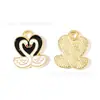 Amor Oso Cisne Beso Joyería con Goteo de Aceite Accesorios Colgante de Aleación DIY Cadena para Teléfono Móvil Llavero Colgante Hecho a Mano