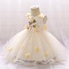 2026 Nuevo Vestido para Bebé Vestido de Princesa Bebé de un Año Apliques Falda Tutú Niña Fiesta de Cumpleaños Vestido de Bautizo