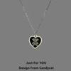 Popular Ins Collar de Oso Corazón Plateado Coreano Dongdaemun Oso Infantil Creativo Collar de Corazón de Chica Suave