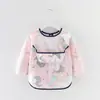 Bata Impermeable para Niños Manga Larga Vestido Inverso Ropa para Comer de Bebé Delantal Bata de Algodón para Niños Babero de Bebé Ropa Protectora