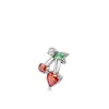 Rosca Exterior 0.9 Accesorios de Rosca, Aretes de Araña con Incrustaciones de Circonita en Forma de Corazón de Cereza, Piercings para Labio, Piercings para Cartílago