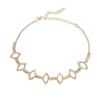 Collar transfronterizo nuevo personalizado hueco con diamantes de imitación elegante de múltiples filas brillante accesorios de diamantes completos joyería de moda europea y americana para mujer