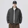 Jaqueta de Moda Masculina 2026, Nova Coleção Primavera/Outono, Corte Solto, Estilo Casal, Gola Alta, Jaqueta Workwear, Estilo Casual