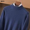 Producción de Ropa de Terciopelo Baizai Suéter 100% Cachemir Puro de Montaña para Hombre Suéter Tejido Grueso de Cuello Semi-alto Pulóver para Mediana Edad y Jóvenes Pelo