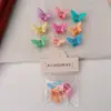 Presilha de Cabelo Colorida Super Estilo Fada Borboleta para Meninas, Mini Presilha de Cabelo, Grampo de Cabelo de Fada Flor de Verão, Presilha para Franja Lateral, Acessório de Cabelo