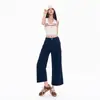 Jeans de trabalho juvenil Laranja # Cor sólida, multi-bolsos, perna larga, para mulheres, corte solto, emagrecimento, valoriza a altura, calça cropped reta versátil, moderna