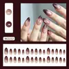 Ojo de Gato de Luz Estelar Morado Uva Degradado Sencillo Estilo Ins Europeo y Americano Uñas Postizas Adhesivas Desmontables 30 Piezas