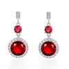 Collar Colgante Rojo Sangre de Paloma de Alta Resistencia Más Vendido Transfronterizo para Mujeres, Pendientes de Diseño Lujoso, Aretes, Anillos de Piedras Preciosas de Colores al por Mayor