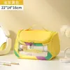 Bolsa de cosméticos nueva, vibrante y de gran capacidad con un diseño elegante, perfecta para guardar maquillaje y artículos de tocador, e ideal para viajar como una bolsa de aseo portátil e impermeable