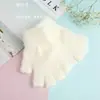 Luvas de Pelúcia Meio Dedo Anti-Mink Estilo Simples Transfronteiriças, Novas Meias de Mão Quentes Estilo Outono e Inverno, Compatíveis com Tela Sensível ao Toque, Estilo Coreano