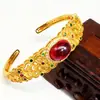 Pulseira de Rubi Natural Corindo Vermelho Pulseira Aberta Joias Vivas Atacado Dropshipping 2013
