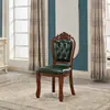 Mesa y Sillas de Madera Maciza Estilo Europeo para 8 Personas Mesa de Conferencias Rectangular Extensible 2m Mesa de Juego de Mesa Werewolf