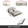Cama Habitación Principal 2022 Nueva Atmósfera de Gama Alta Piel de Vaca de Capa Superior Cama de Boda Minimalista Italiana Cama de Cuero con Orejas de Elefante