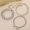 Combinação Promocional Transfronteiriça Europeia e Americana Joia de Mão, Conjunto de Pulseiras de Folha Multi-Peças Elegante e Simples Joias para Venda por Atacado