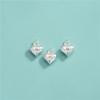 Plata de Ley S925 Electrochapada Diamante Zirconia Colgante de Corazón DIY Cristal Perla Pulsera Pulsera Accesorios Colgante de Corazón