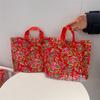 Noreste Flor Grande Festivo Grande Rojo Plástico Ropa Ropa Tienda de Ropa para Mujer Bolso de Mano Regalo Compras Bolso de Mano