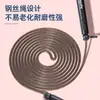 Deli Angnaite FT129 Cuerda de Saltar de Alambre de Acero Electrónica con Contador para Carreras Cuerda de Saltar para Fitness Estudiantil 2.8 m