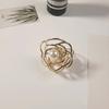 Presilha de Metal Camélia Retro Francesa para Cabelo Feminino Estilo Coreano Elegante e Elegante Grande para a Parte de Trás da Cabeça Presilha de Tubarão