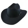 Sombrero de Caballero de Fieltro para Hombre Best-Seller Transfronterizo de Amazon Otoño e Invierno Hebilla de Cabeza de Toro Jorobada Lana Artificial Sombrero de Vaquero Occidental