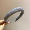Outono e inverno Maillard pelúcia francês retro cor headband alta crânio top lavagem facial hairpin all-match out cabelo pressionando headband