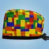 Gorro Quirúrgico Estampado de Algodón Puro, Ajustable, para Mujeres con Cabello Largo, Gorro Cubre-Cabeza para Dentistas y Cirujanos Orales, Exportación para Hombres con Parte Superior Redonda